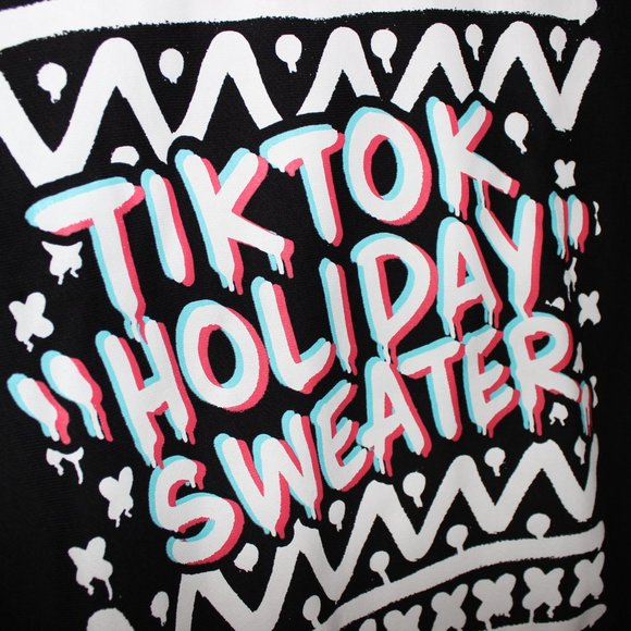 new oversized unisex Lushsux x TikTok Holiday Sweater Beyond The Streets USA - Picture 3 of 4